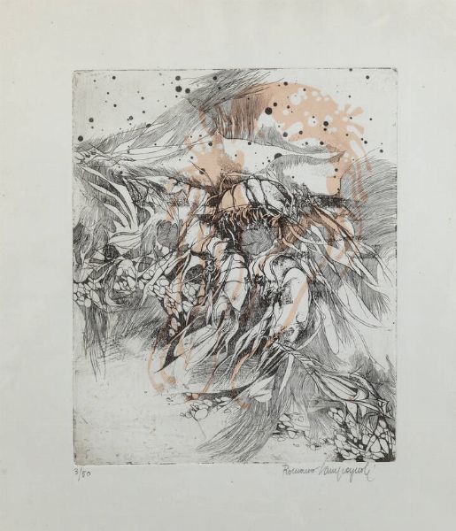 ROMANO CAMPAGNOLI Torino 1934 - 2009 : Fondale marino  - Asta Grafica - Associazione Nazionale - Case d'Asta italiane