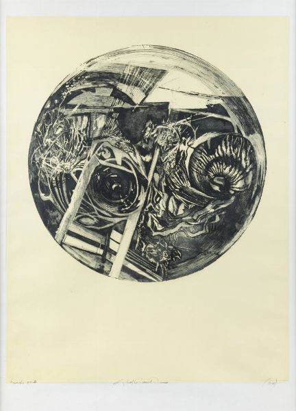 GIACOMO SOFFIANTINO Torino 1929 - 2013 : Tondo n 3  - Asta Grafica - Associazione Nazionale - Case d'Asta italiane