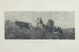 CELESTINO TURLETTI Torino 1845 - 1904 - Una vecchia berlina (Sardegna)