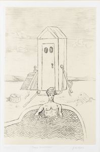 GIORGIO DE CHIRICO Volos (Grecia) 1888 - 1978 Roma - Bagni pomeridiani