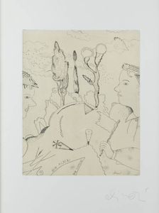 LUCA ALINARI Firenze 1943 - 2019 - Due alberi due uomini