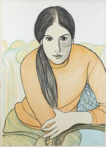 FRANCESCO MENZIO Tempio Pausania (SS) 1899 - 1979 Torino - Ritratto di donna