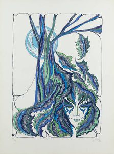 GUIDO DE BONIS Torino 1931 - 2009 - Volto e albero 1981