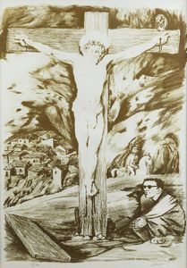 ALIGI SASSU Milano 1912 - 2000 - Crocifissione