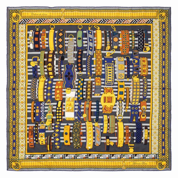 Hermès : Foulard Collier de Chien  - Asta Luxury Fashion - Associazione Nazionale - Case d'Asta italiane