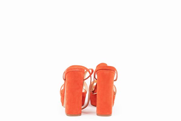 Elisabetta Franchi : Sandalo con pelateau  - Asta Luxury Fashion - Associazione Nazionale - Case d'Asta italiane