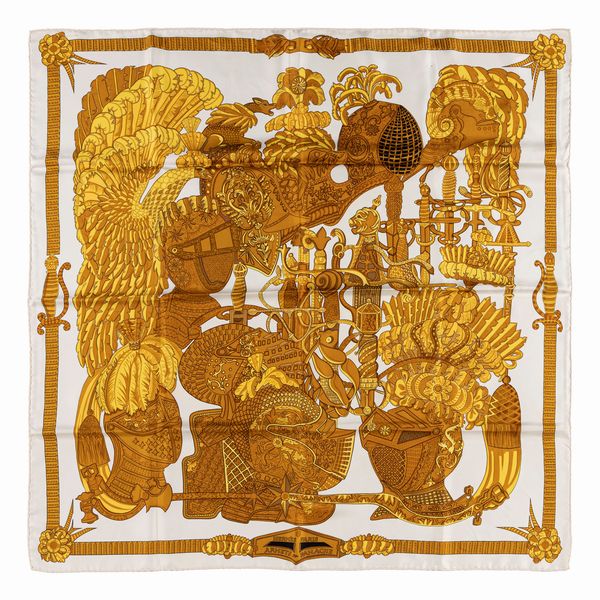 Hermès : Foulard Armes en Panache  - Asta Luxury Fashion - Associazione Nazionale - Case d'Asta italiane