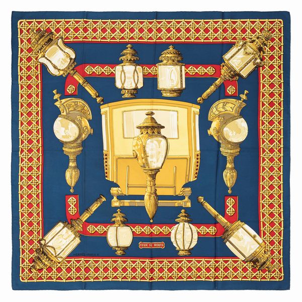 Hermès : Foulard Feux de Route  - Asta Luxury Fashion - Associazione Nazionale - Case d'Asta italiane