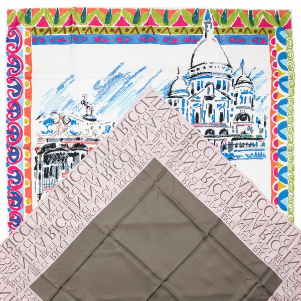 Prada e Nina Ricci : Lotto composto da due foulard  - Asta Luxury Fashion - Associazione Nazionale - Case d'Asta italiane