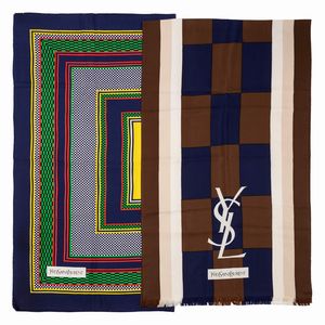 Yves Saint Laurent - Lotto di un foulard e una stola