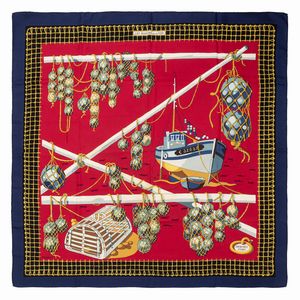 Hermès - Foulard Les Raisins de la mer