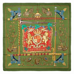 Hermès - Foulard Dieu et mon Droit