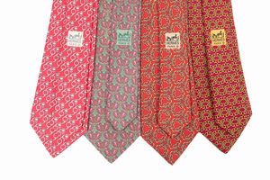 Hermès - Lotto di quattro cravatte