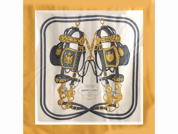 Foulard Carr� Brides de Gala, Herm�s  - Asta Abiti e accessori vintage  - Associazione Nazionale - Case d'Asta italiane