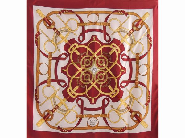 Foulard Carr� Eperon d'Or, Herm�s  - Asta Abiti e accessori vintage  - Associazione Nazionale - Case d'Asta italiane