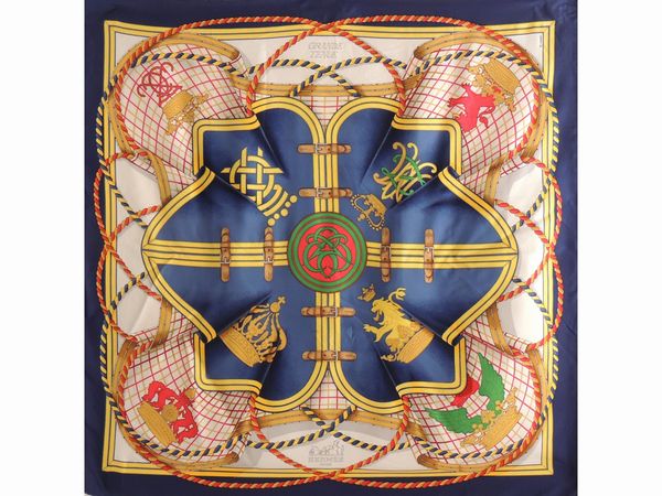 Foulard Carr� Grand Tenue, Herm�s  - Asta Abiti e accessori vintage  - Associazione Nazionale - Case d'Asta italiane