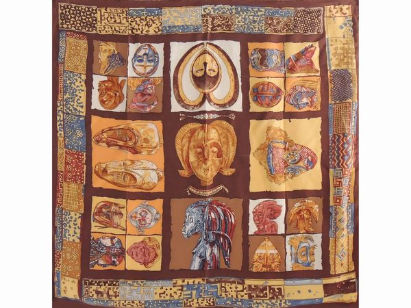 Foulard Carr� Persona, Herm�s  - Asta Abiti e accessori vintage  - Associazione Nazionale - Case d'Asta italiane
