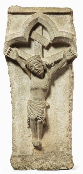 Cristo crocifisso in arco trilobato  - Asta Importanti Sculture e Dipinti Antichi - Associazione Nazionale - Case d'Asta italiane