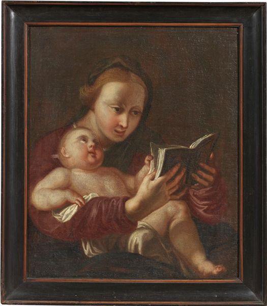 Madonna che legge col Bambino  - Asta Importanti Sculture e Dipinti Antichi - Associazione Nazionale - Case d'Asta italiane