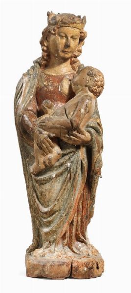 Madonna col Bambino  - Asta Importanti Sculture e Dipinti Antichi - Associazione Nazionale - Case d'Asta italiane