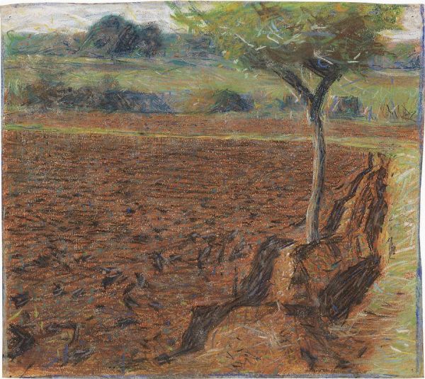 Giacomo Balla : Paesaggio con un albero  - Asta ARTE MODERNA - Associazione Nazionale - Case d'Asta italiane