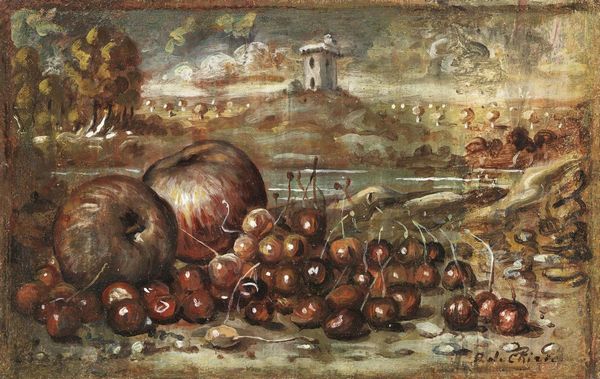 Giorgio de Chirico : Natura morta con ciliegie  - Asta ARTE MODERNA - Associazione Nazionale - Case d'Asta italiane
