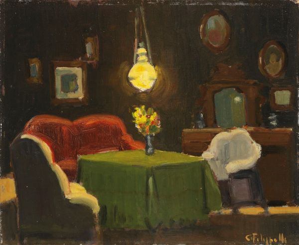 Interno  - Asta Dipinti e Sculture del XIX e XX secolo - Associazione Nazionale - Case d'Asta italiane