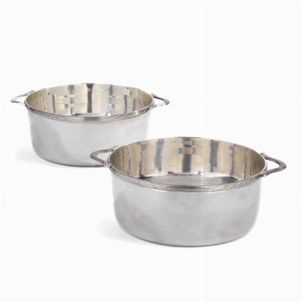 COPPIA DI PAIOLE, EGITTO, SECOLO XX  - Asta Argenti italiani ed europei - Associazione Nazionale - Case d'Asta italiane