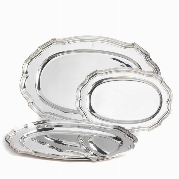 TRE VASSOI, GERMANIA, SECOLO XX,  - Asta Argenti italiani ed europei - Associazione Nazionale - Case d'Asta italiane