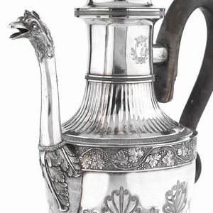 CAFFETTIERA, ROMA, 1830 CIRCA, ARGENTIERE STEFANO FEDELI  - Asta Argenti italiani ed europei - Associazione Nazionale - Case d'Asta italiane