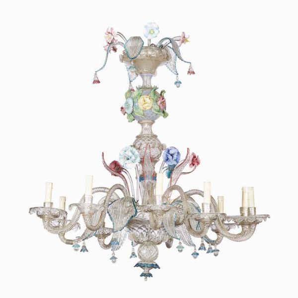 LAMPADARIO, MURANO, INIZIO SECOLO XX  - Asta International fine art e objets de vertu russi da un'importante collezione - Associazione Nazionale - Case d'Asta italiane