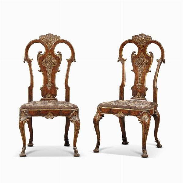 COPPIA DI SEDIE, OLANDA, MET DEL SECOLO XVIII  - Asta International fine art e objets de vertu russi da un'importante collezione - Associazione Nazionale - Case d'Asta italiane