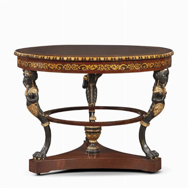 TAVOLO, ITALIA CENTRALE, PRIMA METÀ SECOLO XIX  - Asta International fine art e objets de vertu russi da un'importante collezione - Associazione Nazionale - Case d'Asta italiane
