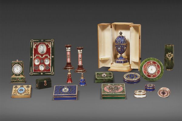 OROLOGIO DA TAVOLO, RUSSIA, INIZIO SECOLO XX  - Asta International fine art e objets de vertu russi da un'importante collezione - Associazione Nazionale - Case d'Asta italiane