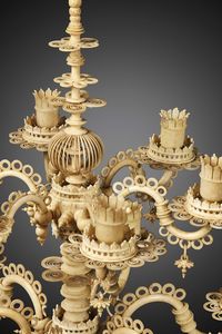 LAMPADARIO DA WUNDERKAMMER, GERMANIA MERIDIONALE, PRIMA MET SECOLO XVII  - Asta International fine art e objets de vertu russi da un'importante collezione - Associazione Nazionale - Case d'Asta italiane