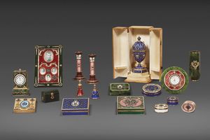 OROLOGIO DA TAVOLO, RUSSIA, INIZIO SECOLO XX  - Asta International fine art e objets de vertu russi da un'importante collezione - Associazione Nazionale - Case d'Asta italiane