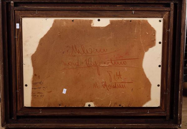 M. Montini Milano Porta Vigentina innevata, 1942  - Asta Dipinti del XIX-XX secolo - Associazione Nazionale - Case d'Asta italiane