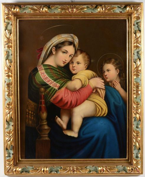 Anonimo del XIX secolo Madonna della seggiola  - Asta Dipinti del XIX-XX secolo - Associazione Nazionale - Case d'Asta italiane
