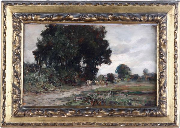 Carlo Follini, Attribuito a : Paesaggio  - Asta Dipinti del XIX-XX secolo - Associazione Nazionale - Case d'Asta italiane