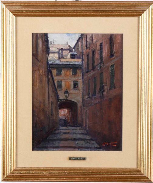 Ettore Morteo : Scalinata delle casaccie  - Asta Dipinti del XIX-XX secolo - Associazione Nazionale - Case d'Asta italiane