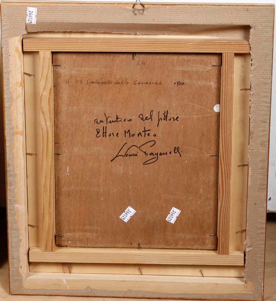 Ettore Morteo : Scalinata delle casaccie  - Asta Dipinti del XIX-XX secolo - Associazione Nazionale - Case d'Asta italiane