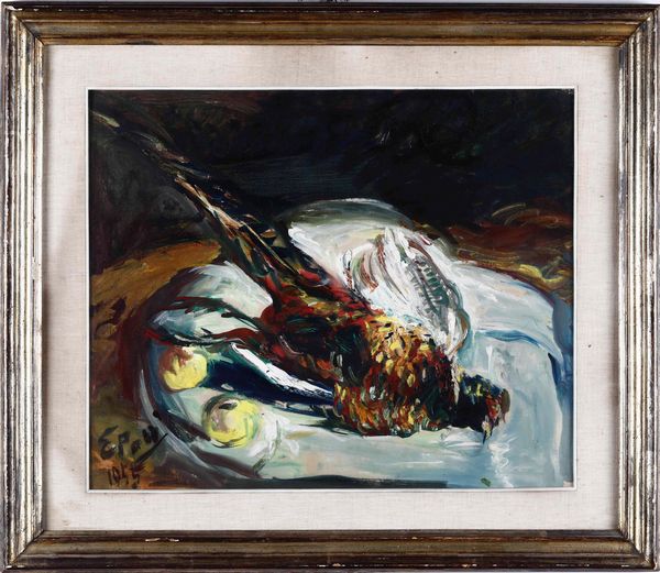 Enio Pozzi (1893-1972) Natura morta con fagiano, 1955  - Asta Dipinti del XIX-XX secolo - Associazione Nazionale - Case d'Asta italiane