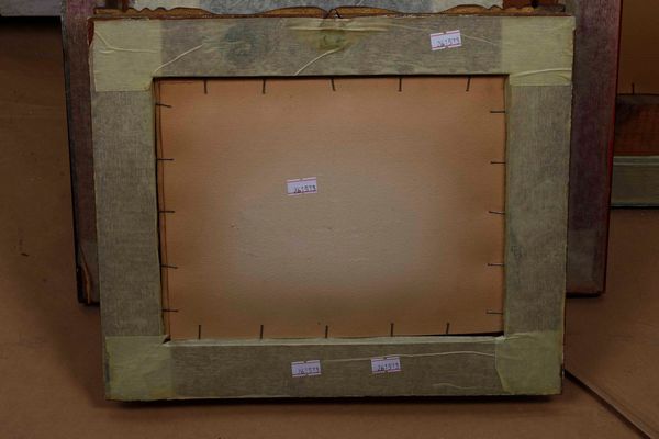 Piccolo dipinto raffigurante veduta costiera con barche  - Asta Dipinti del XIX-XX secolo - Associazione Nazionale - Case d'Asta italiane