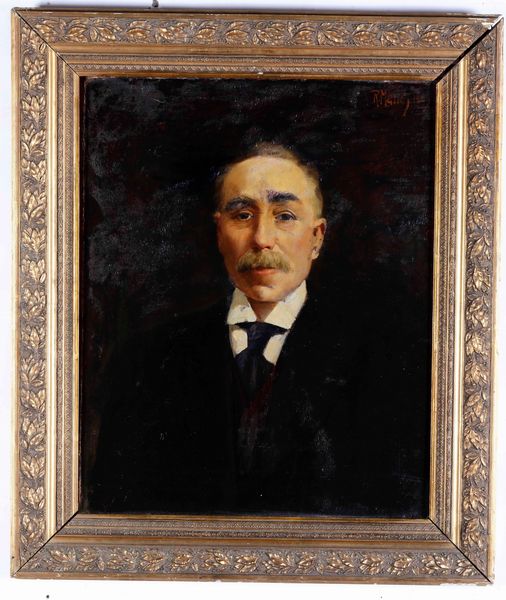 R. Marich (?) Ritratti di coniugi  - Asta Dipinti del XIX-XX secolo - Associazione Nazionale - Case d'Asta italiane