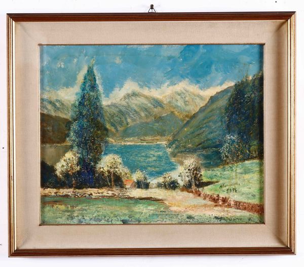 A. Bolognese Scorcio costiero  - Asta Dipinti del XIX-XX secolo - Associazione Nazionale - Case d'Asta italiane