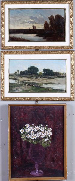 Coppia di dipinti su tavola con paesaggi fluviali  - Asta Dipinti del XIX-XX secolo - Associazione Nazionale - Case d'Asta italiane