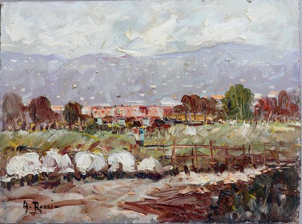 Alberto Rossi : Paesaggio  - Asta Dipinti del XIX-XX secolo - Associazione Nazionale - Case d'Asta italiane