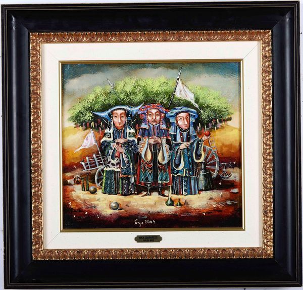 Lotto composto da tre dipinti di Benito Merl, tre dipinti di Nika Giapardze e uno di Vito Mastronardi  - Asta Dipinti del XIX-XX secolo - Associazione Nazionale - Case d'Asta italiane