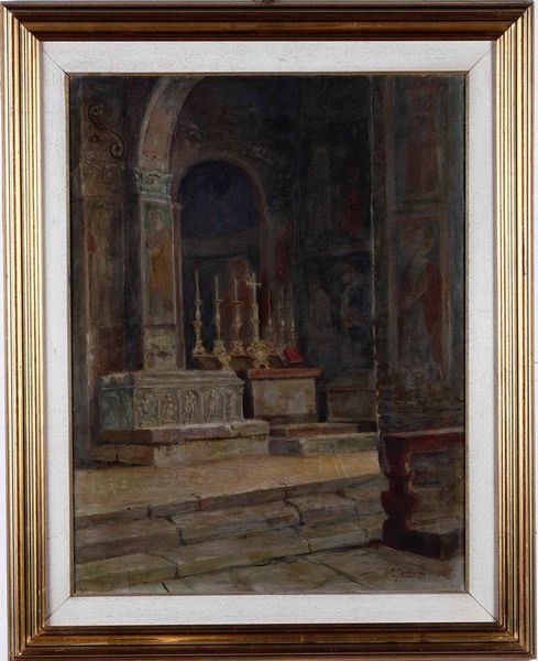 Lorenzo Cecconi : Basilica di San Pietro in Valle  - Asta Dipinti del XIX-XX secolo - Associazione Nazionale - Case d'Asta italiane