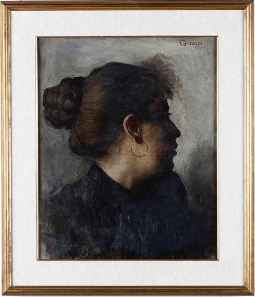 Guido Grimani : Ritratto femminile di profilo  - Asta Dipinti del XIX-XX secolo - Associazione Nazionale - Case d'Asta italiane